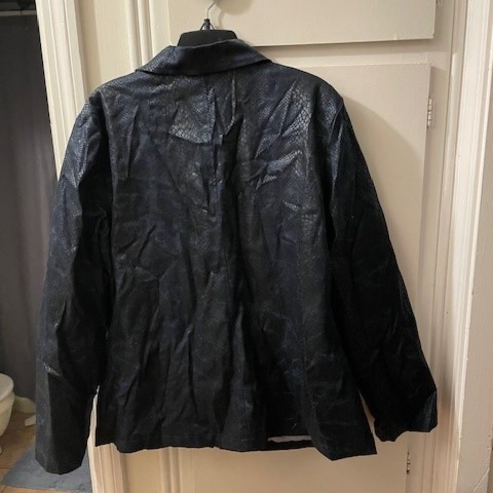 Ameri Mode Women's Vintage Jacket Snakeskin Blue … - image 2